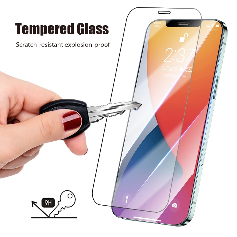 

Protective phone glass For iPhone 11 12 Pro Max SE 2020 Screen Protector case On iPhone 7 8 Plus 6 6S Plus 5S Tempered Glass