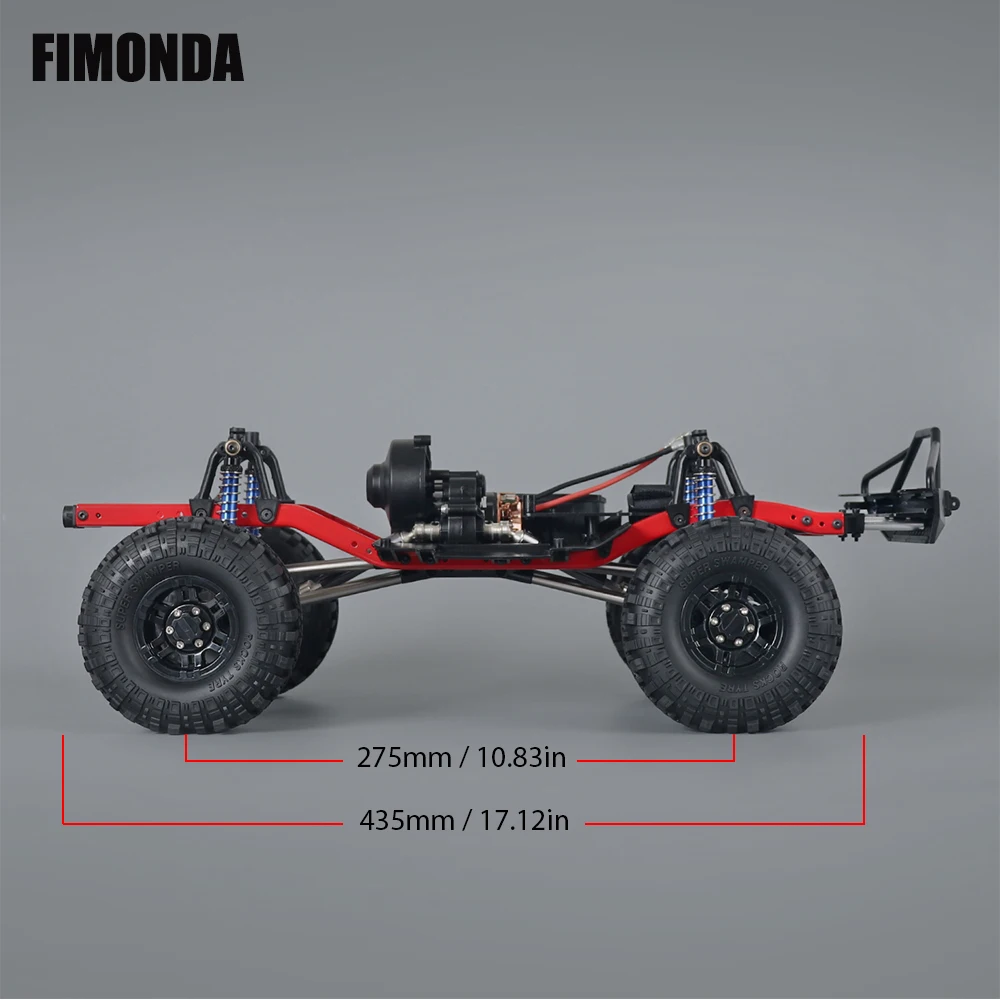 FIMONDA 10 83 дюймов 275 мм Колесная база сборная рама шасси с колесами для 1/10 RC Crawler SCX10 D90