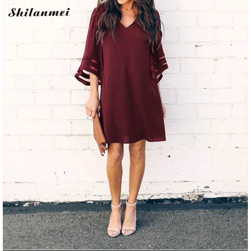 Женские шифоновые вечерние платья Элегантное повседневное двухслойное платье с