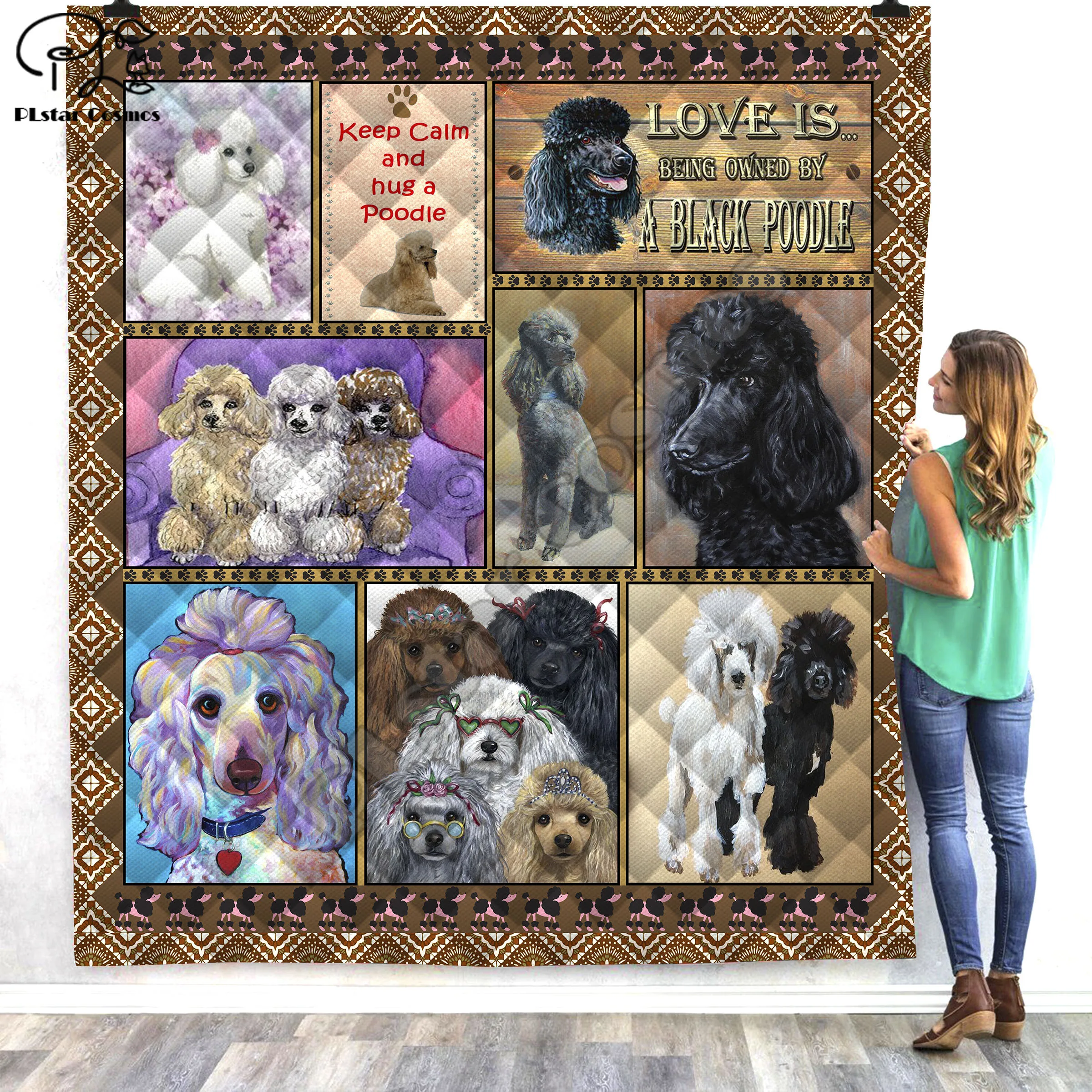 Для питомцев щенком с милой собачкой 3D Стёганое одеяло Одеяло для детей