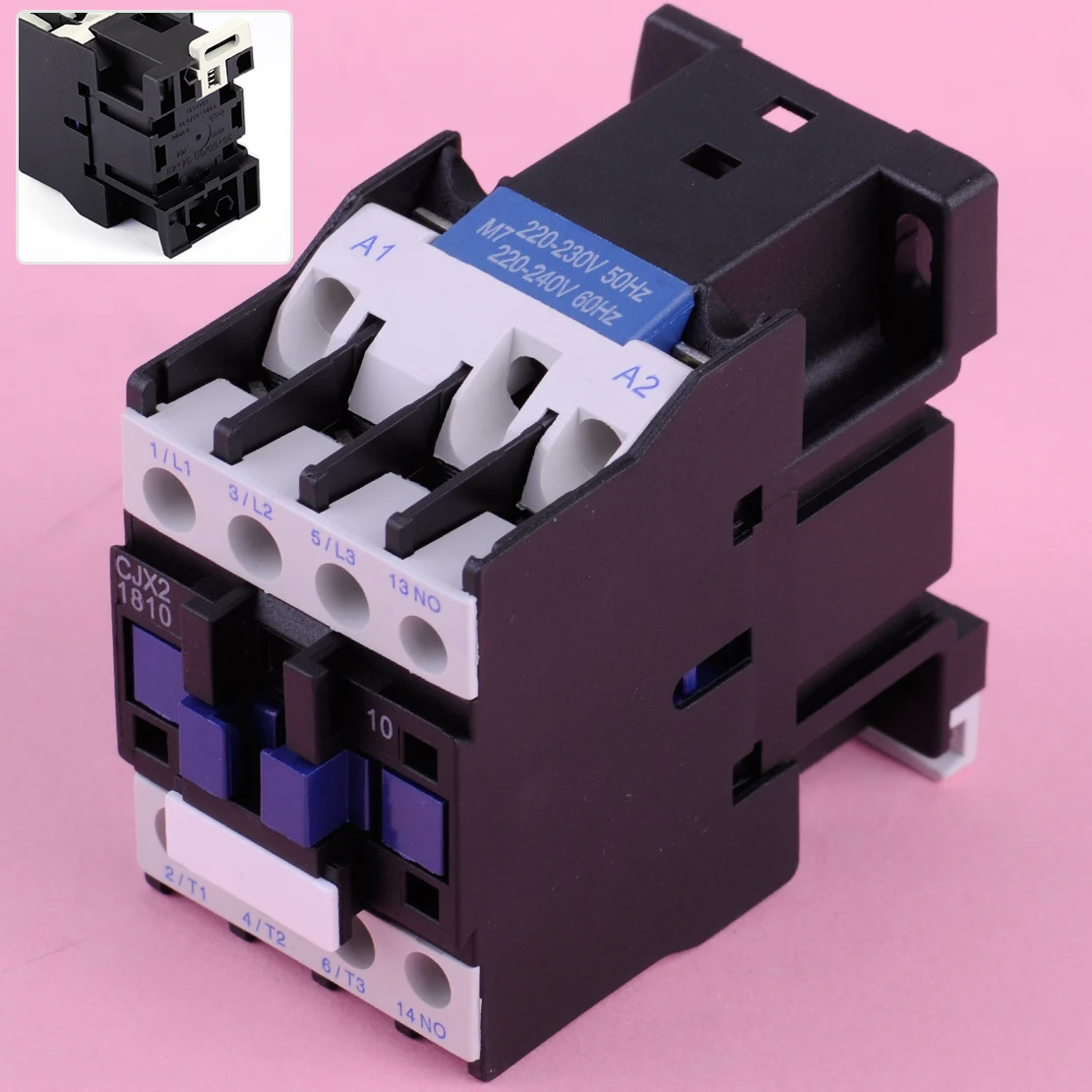 

CJX2 1810 Black Power AC Contactor 1NO AC 220V M7 50 60Hz Coil Motor Starter Relay 32A 3 Phase Pole