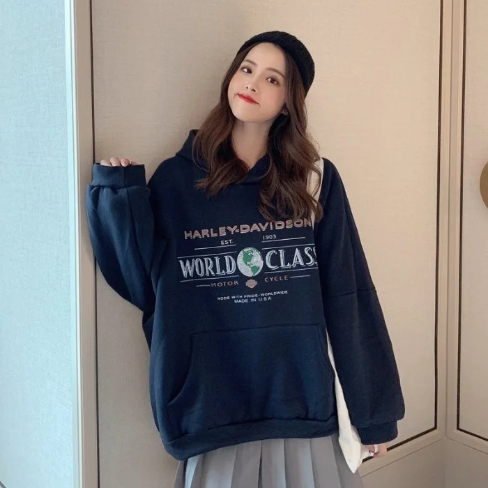 

Real Photo of Autumn Clothing New Korean Style Loose and Lazy Style