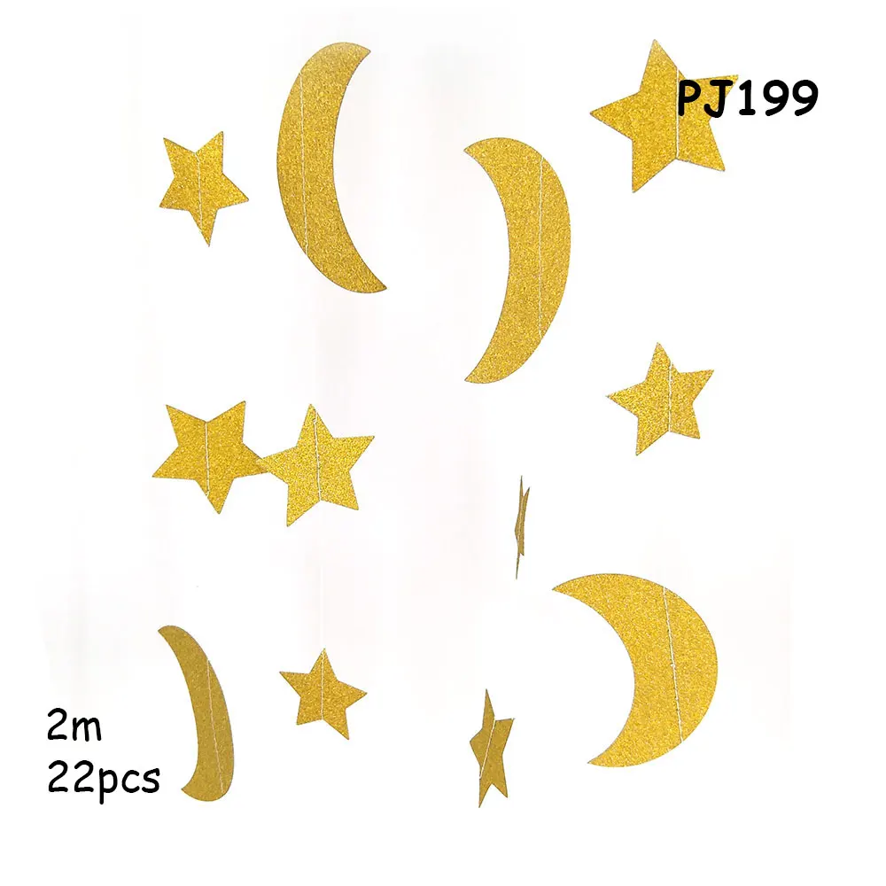 22 шт./лот 2 м розовое золото блестящая бумага в форме сердца гирлянда баннер для