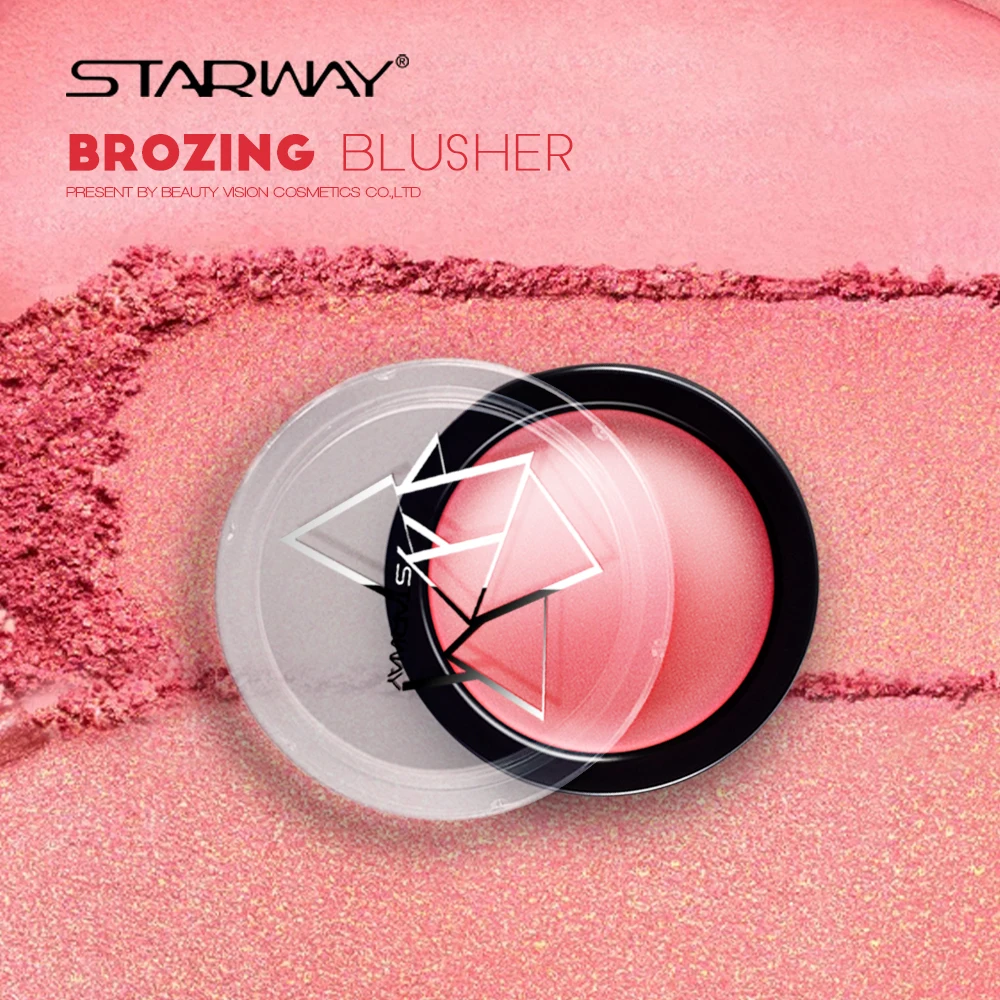 STARWAY жемчужные Румяна 6 цветов Матовые профессиональные для макияжа лица