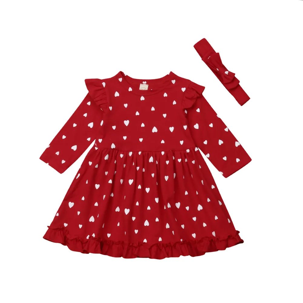

Pudcoco девушка платье От 6 месяцев до 3 лет продавец из Великобритании платье принцессы для маленьких девочек детская одежда «любящее сердце» ...