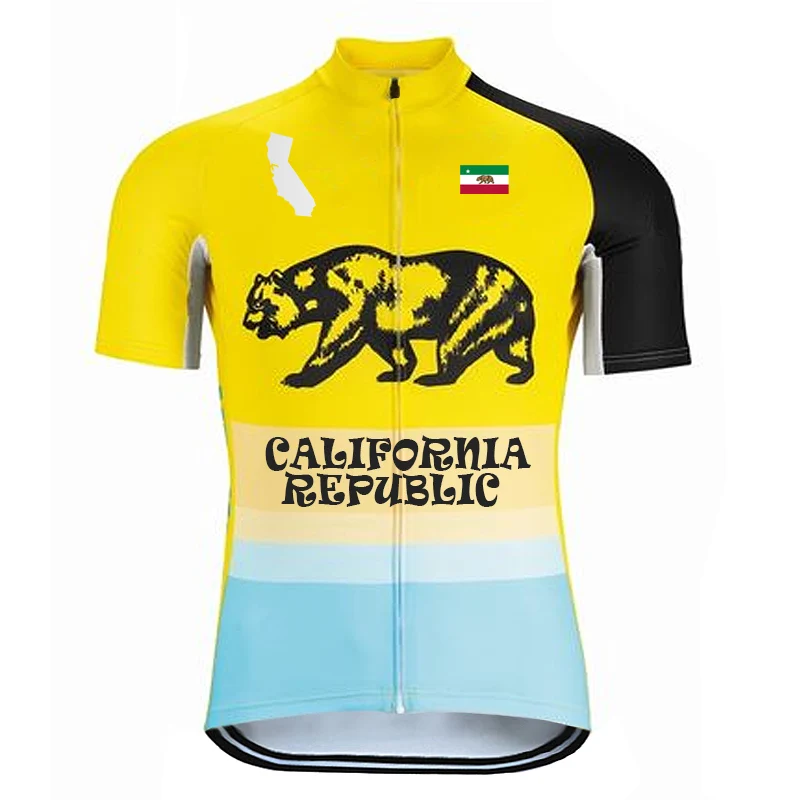 Мужская футболка с медведем из Калифорнии для езды на велосипеде и горном | Спорт