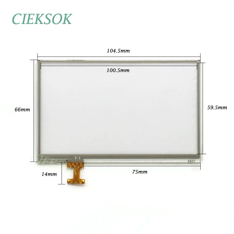 4327 4.3 inch 4 wire Touch Screen 104.5mm*66mm For Garmin HannStar Tianma Replace Panel |