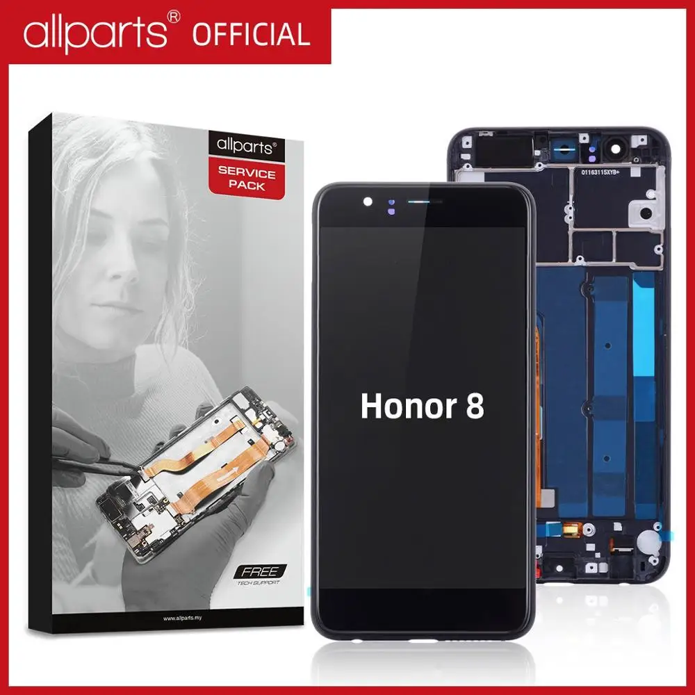 Дисплей для Huawei Honor 8 Frd L09 LCD в сборе с тачскрином на рамке Оригинал 5.2‘’ черный