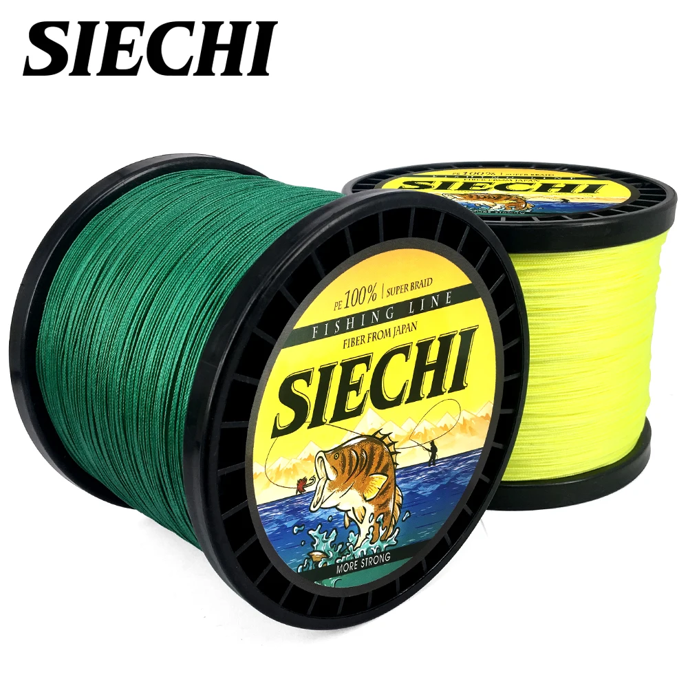 SIECHI леска 8 нитей для ловли карпа 1000 м 100% шнур ПЭ Pesca 6 цветов плетеная прочная 20-88