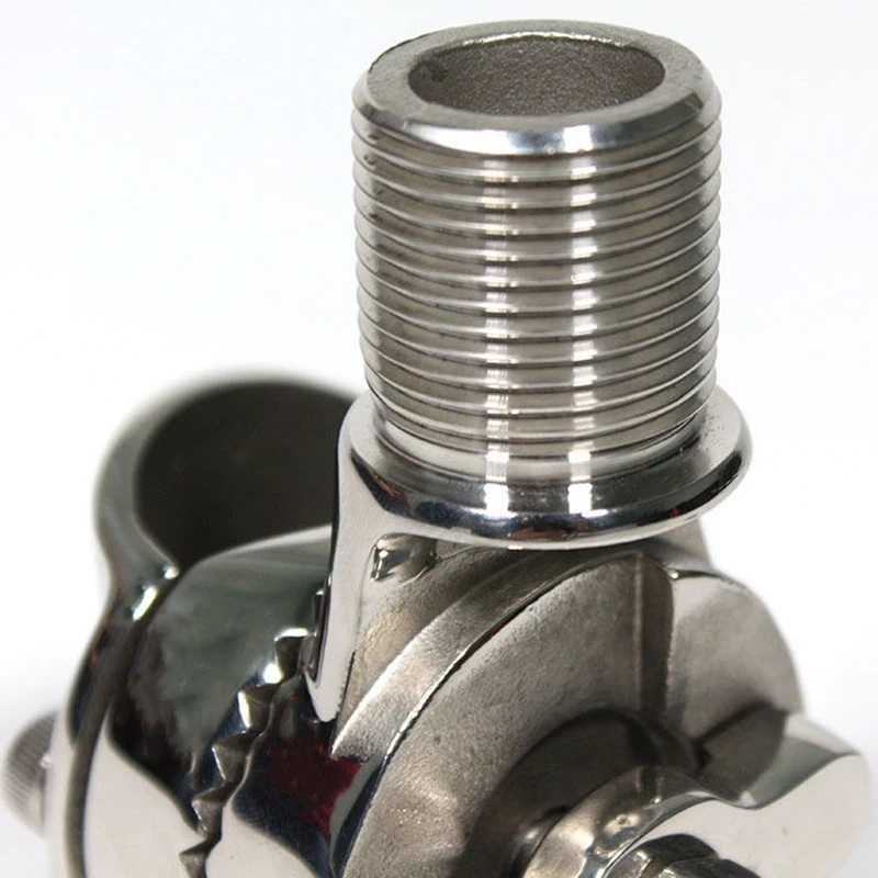 GTBL Marine Boat Vhf Antenna Ratchet Base Clamp On / Rail Mount 316 Stainless Steel | Инструменты