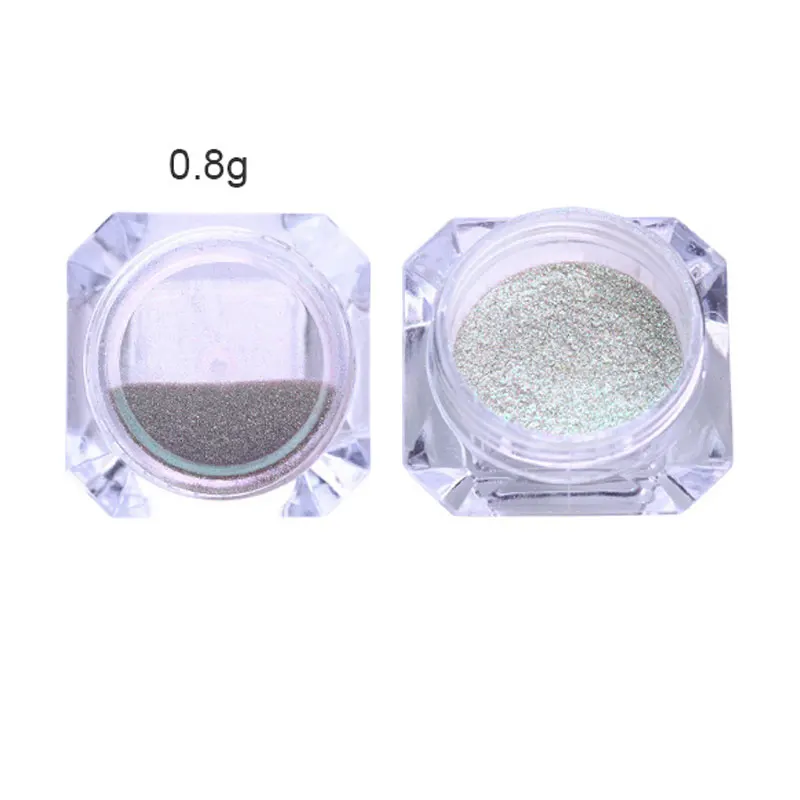0.8g BORN PRETTY Neon Mirror сверкающая голографическая пудра ультра-тонкий дизайн ногтей Блестящий порошок хромового пигмента пыль чистый цветной гель для ногтей - Цвет: 0.8g