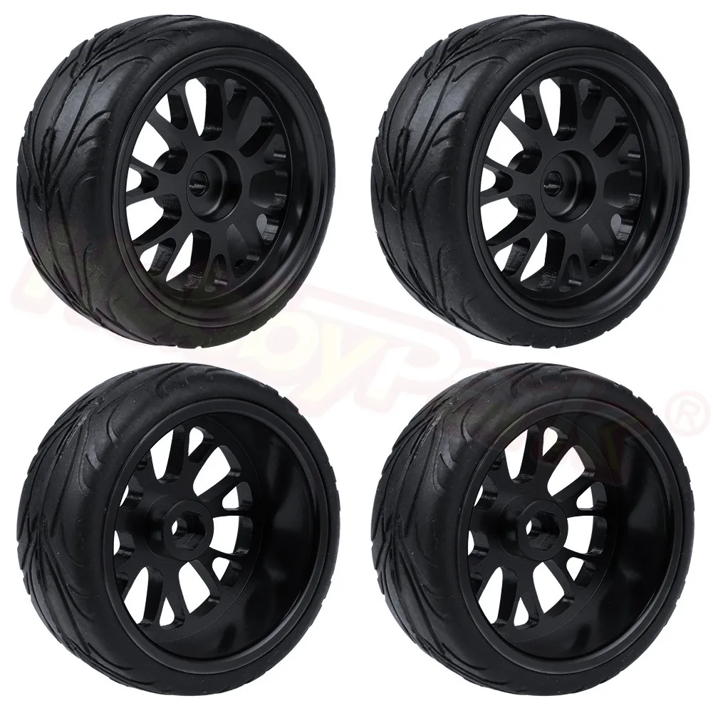 4 шт. 63x26 мм RC алюминиевые колеса и шины для WLtoys A959 A949 A969 A979 A959B A969B A979B 1/18 RC автомобилей запчасти для обновления