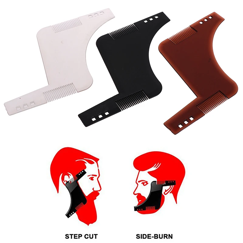 1 шт. пластиковый шаблон для укладки волос линейка расчески мужчин борода стиль