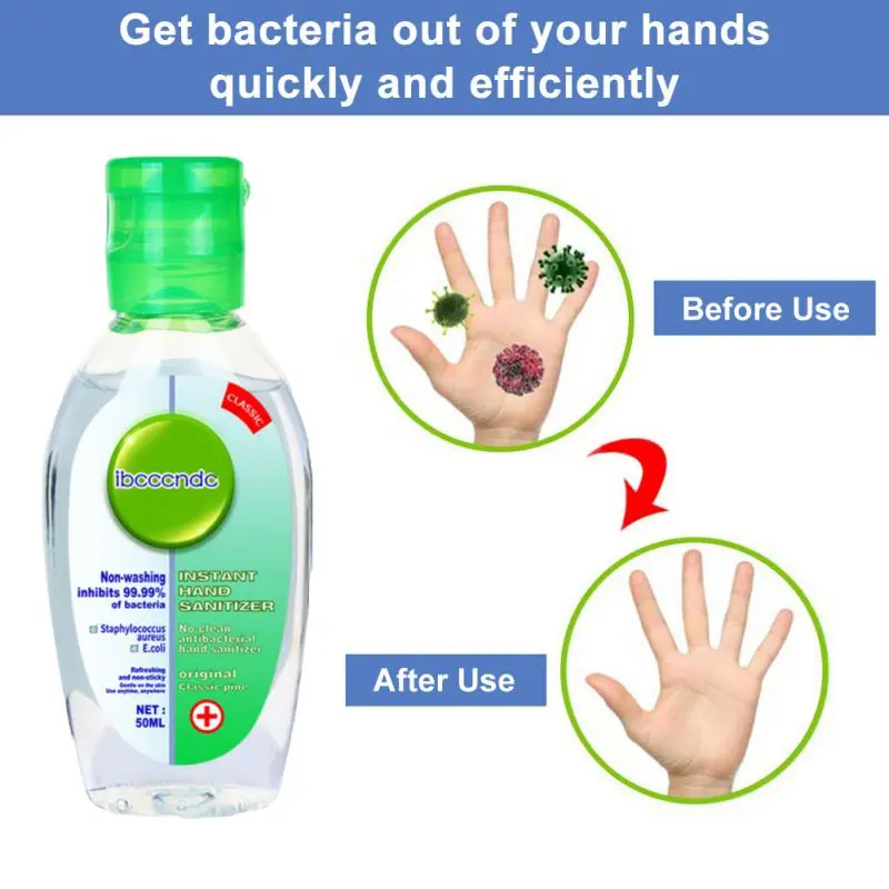 50 мл Портативный антибактериальное дезинфицирующее средство для рук