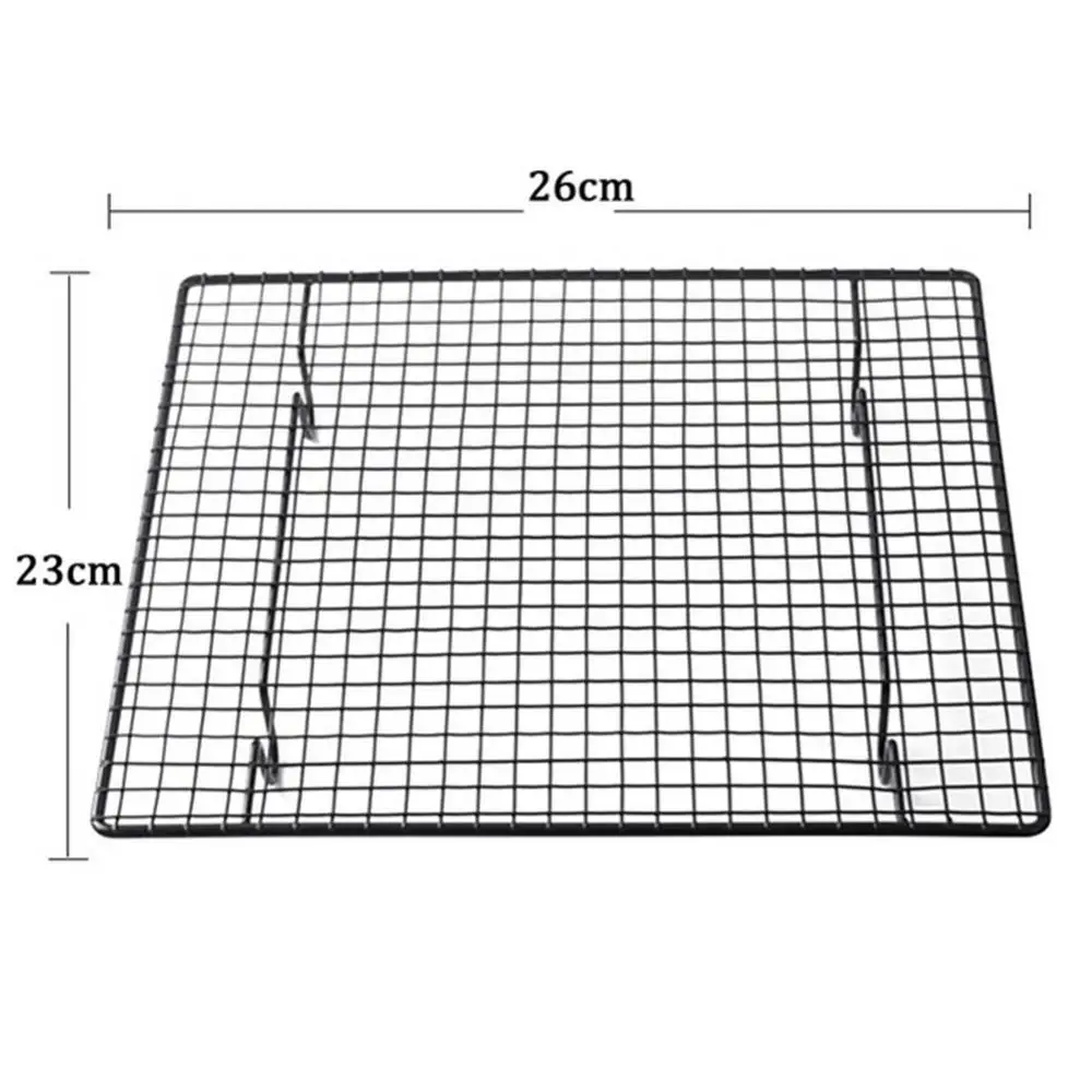 

50% Hot Sale Non-Stick Wire Grid Cooling Tray Cake Food Rack Kitchen Baking Pizza Bread Cooling Barbecue Biscuit Holder Shelf