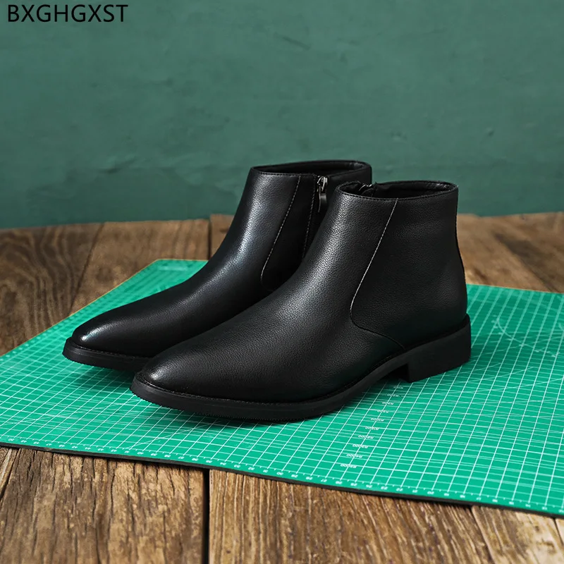 

Black Motorcycle Boots for Men Male Outdoor Shoes Men Chelsea Boots for Man 2023 Luxury Designer Boots Men Casual Shoes Zapatos