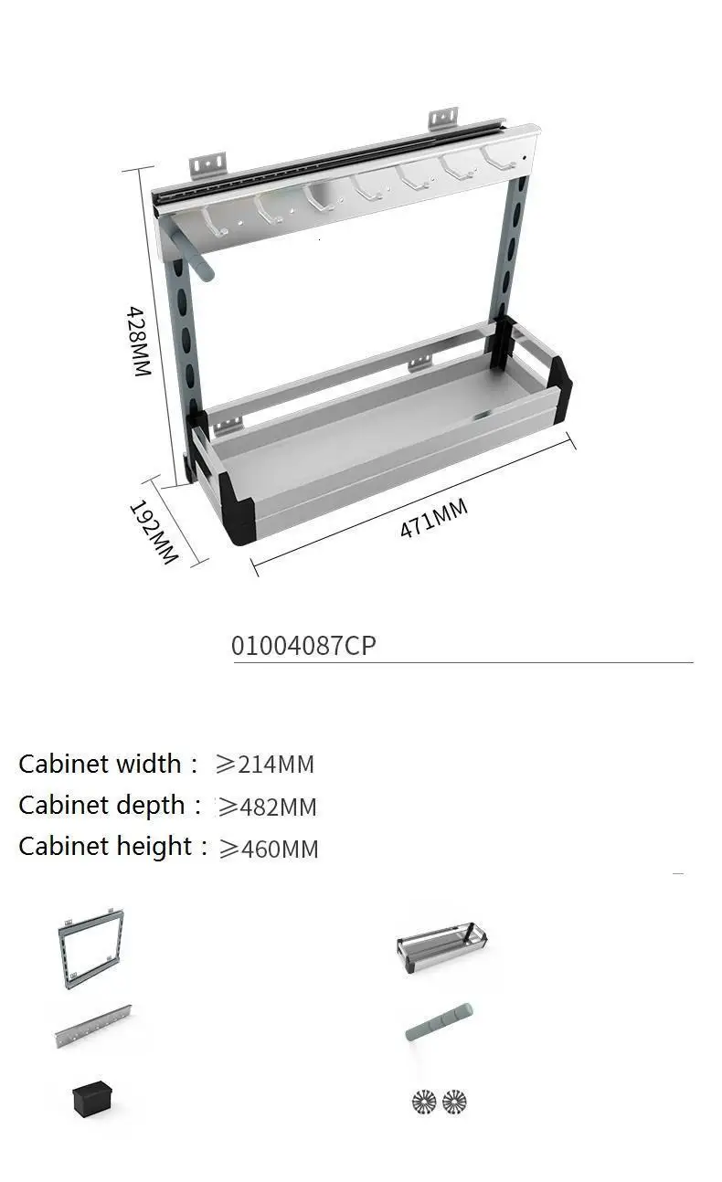 Rangement кухни Cucina Organizador Cocina Нержавеющая сталь Cozinha Органайзер Кухня шкаф Cestas Para Organizar корзина