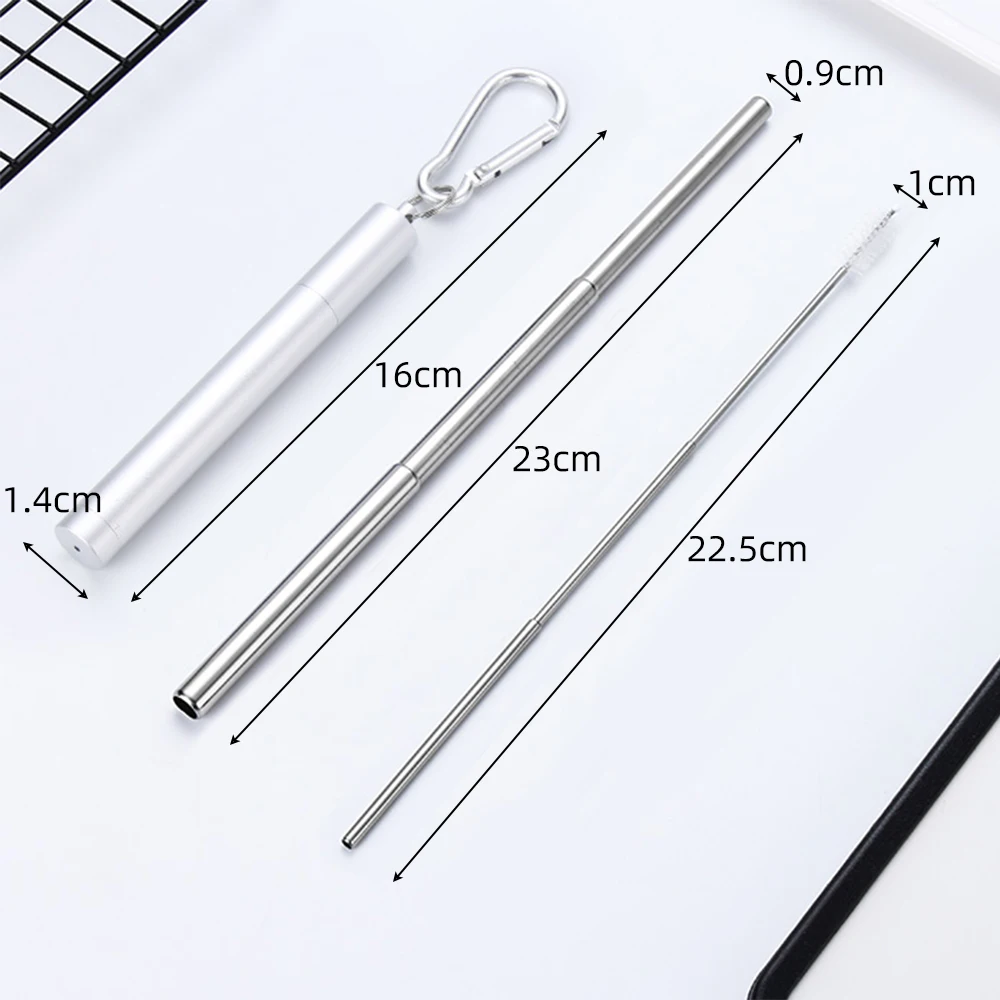Портативный Нержавеющая сталь телескопическая соломинкой Для путешествий