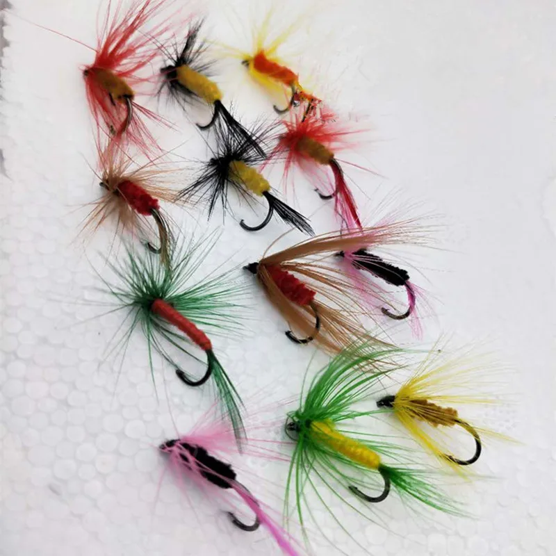12 шт./компл. насекомые мухи рыболовные приманки из высокоуглеродистой стали