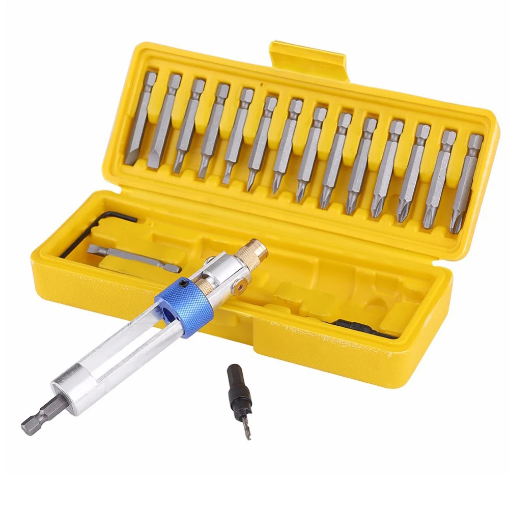 

20 шт. набор сверл для отвертки, половинное сверло для замены, Высокоскоростная сталь, 16 различных видов головок, шестигранный ключ, ремонтны...