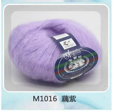 16 light purple 1 шт. = 25 г мягкий мохер Кашемир Вязание шерсть пряжа DIY шаль шарф вязание крючком нитки поставки ручное вязание - Цвет: 16 light purple