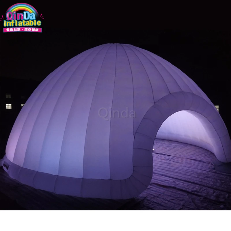 Индивидуальные Гигантские белые надувные led вечерние палатки igloo|Надувные