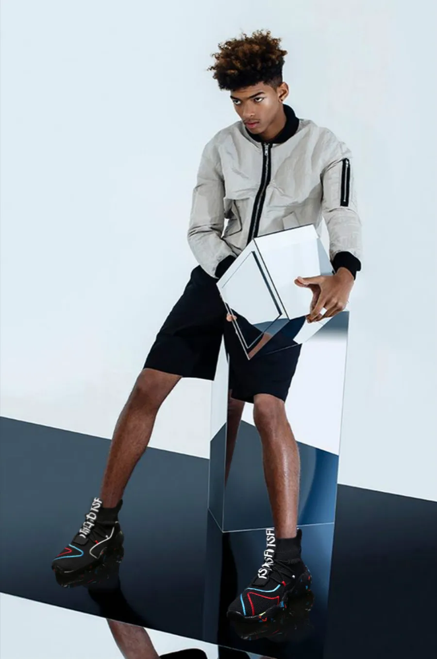 

Roman Plus Size 39~47 Man Sneakers Platform 2020 Spring New Mesh Breathable Summer Causal Shoes Male White Sneakers