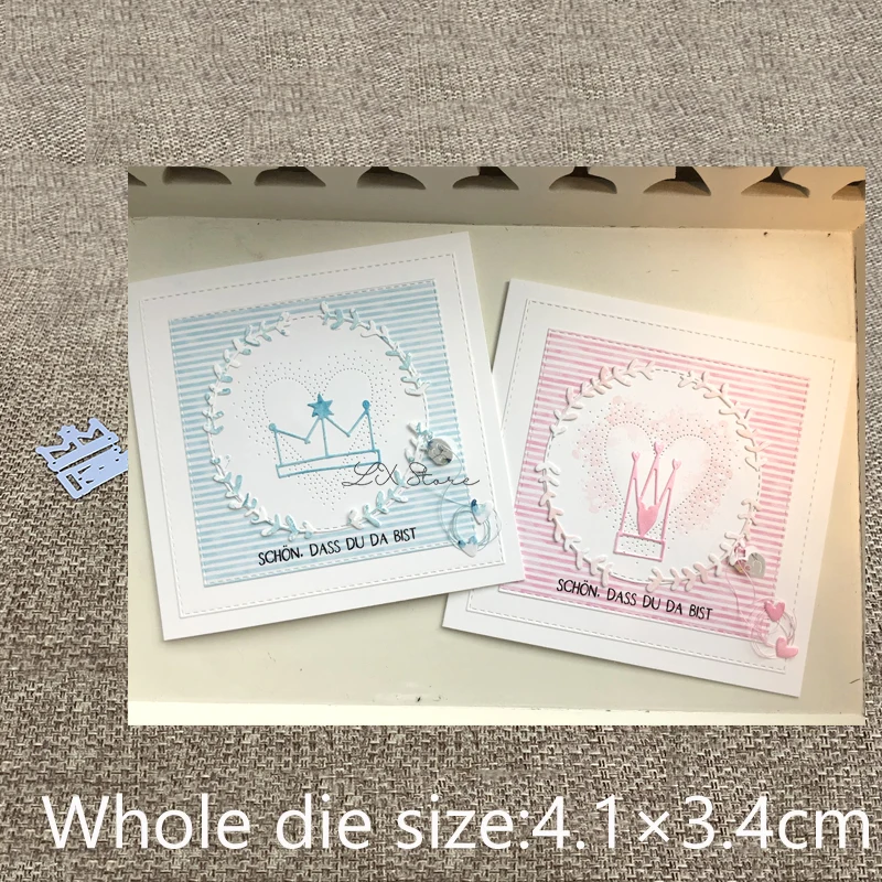 Новый дизайн ремесло металлические высечки 2 шт. корона украшение альбом для