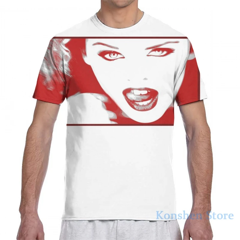 Мужская и женская футболка Kylie Minogue с надписью уверенность во мне (красная) модная
