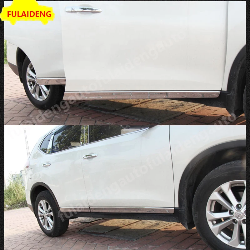4 шт. для Nissan Rogue X-trail 2014-2019 серебристый синий и черный титановый корпус двери