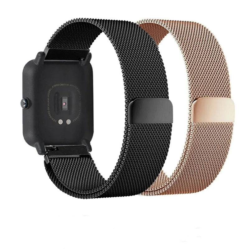 Металлическая Миланская петля для Xiaomi Huami AMAZFIT Stratos 2 2s Pace ремешок 22 мм браслет для Amazfit GTR 47 ремень из нержавеющей стали