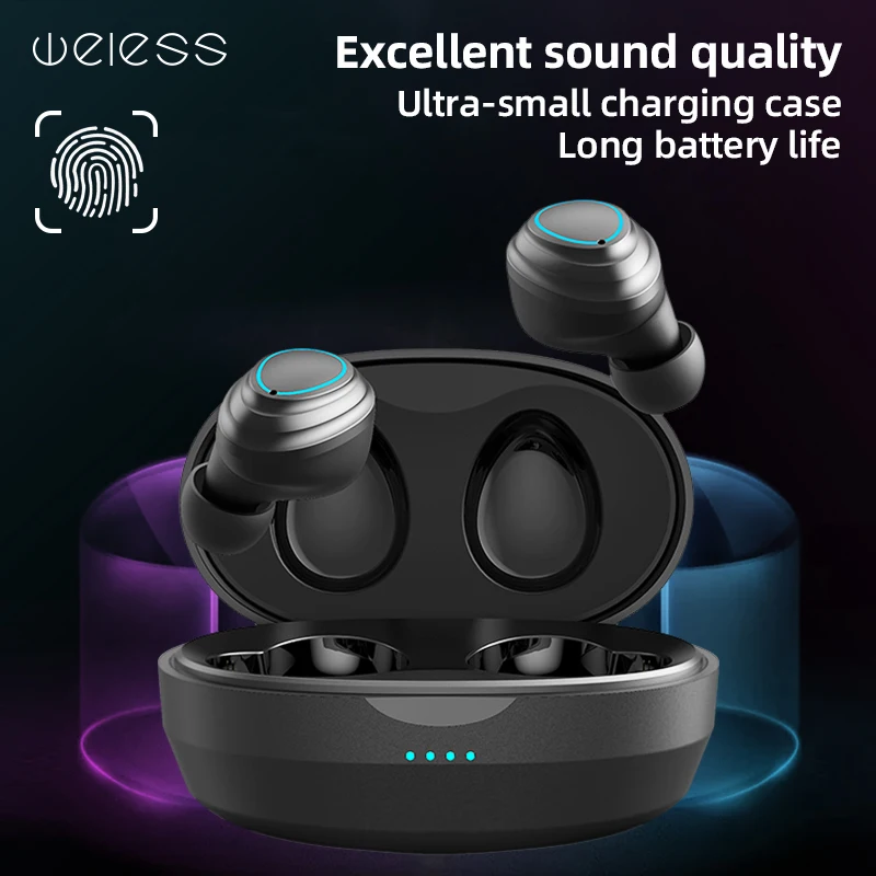 TWS-наушники WELESS C1 беспроводные bluetooth-наушники сенсорная HD стереогарнитура с