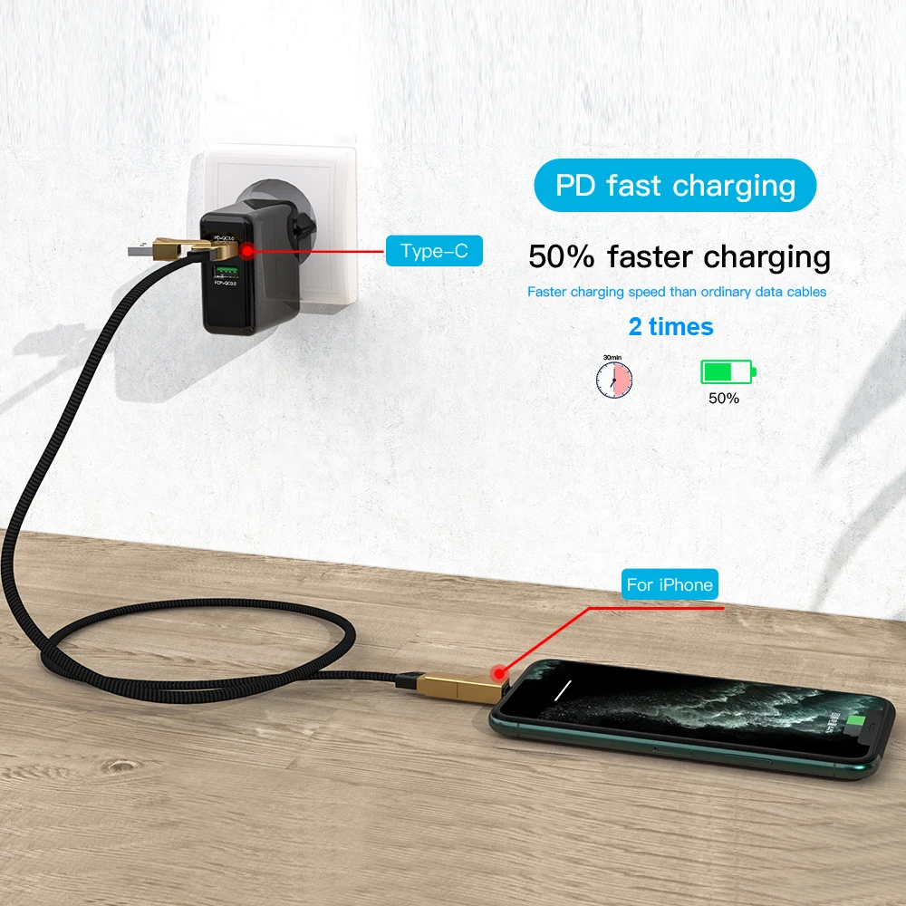 KEYSION 4 в 1 кабель для быстрой зарядки USB type C металлический синхронизации данных PD