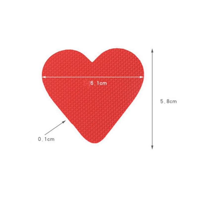 

12PCS/ 6Pairs Self-Adhesive Anti Slip Sole Shoe Protector Pads Vinyl Resin Durable Heart shape Non Slip Sticker Insoles Cushion