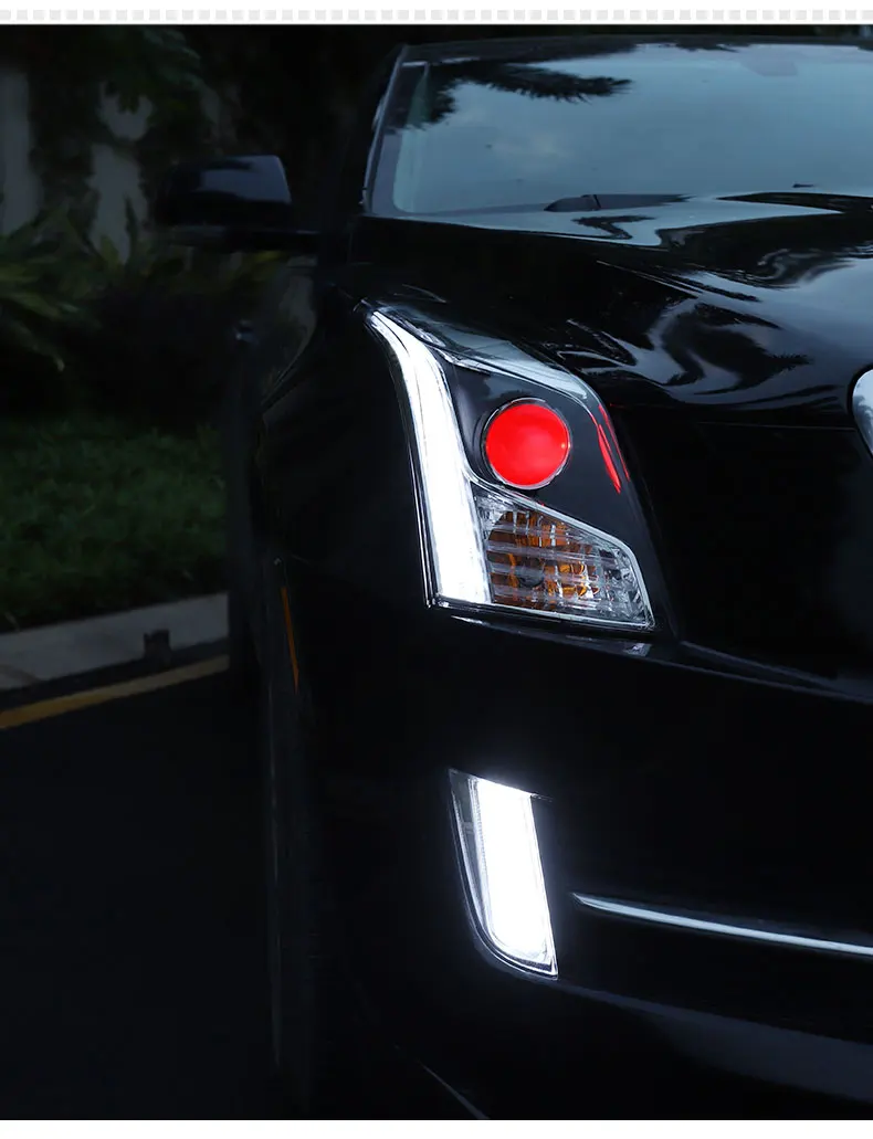 Автомобильный Стайлинг для Cadillac ATS фары- ATS светодиодный фары DRL Биксеноновые линзы Высокий Низкий луч парковка противотуманные фары