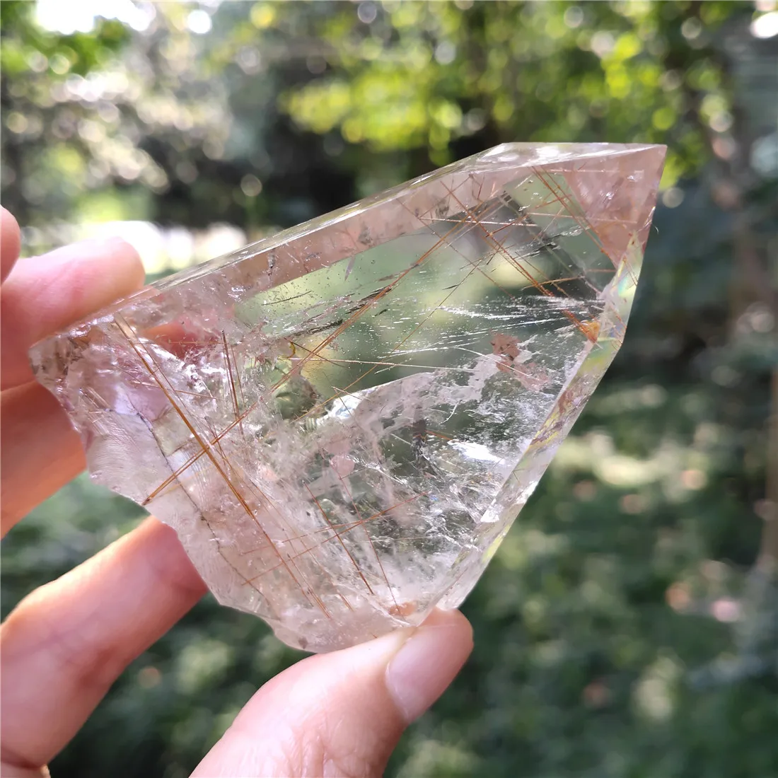 Рутиловый хрустальный камень камни для домашнего декора кристаллы натуральный