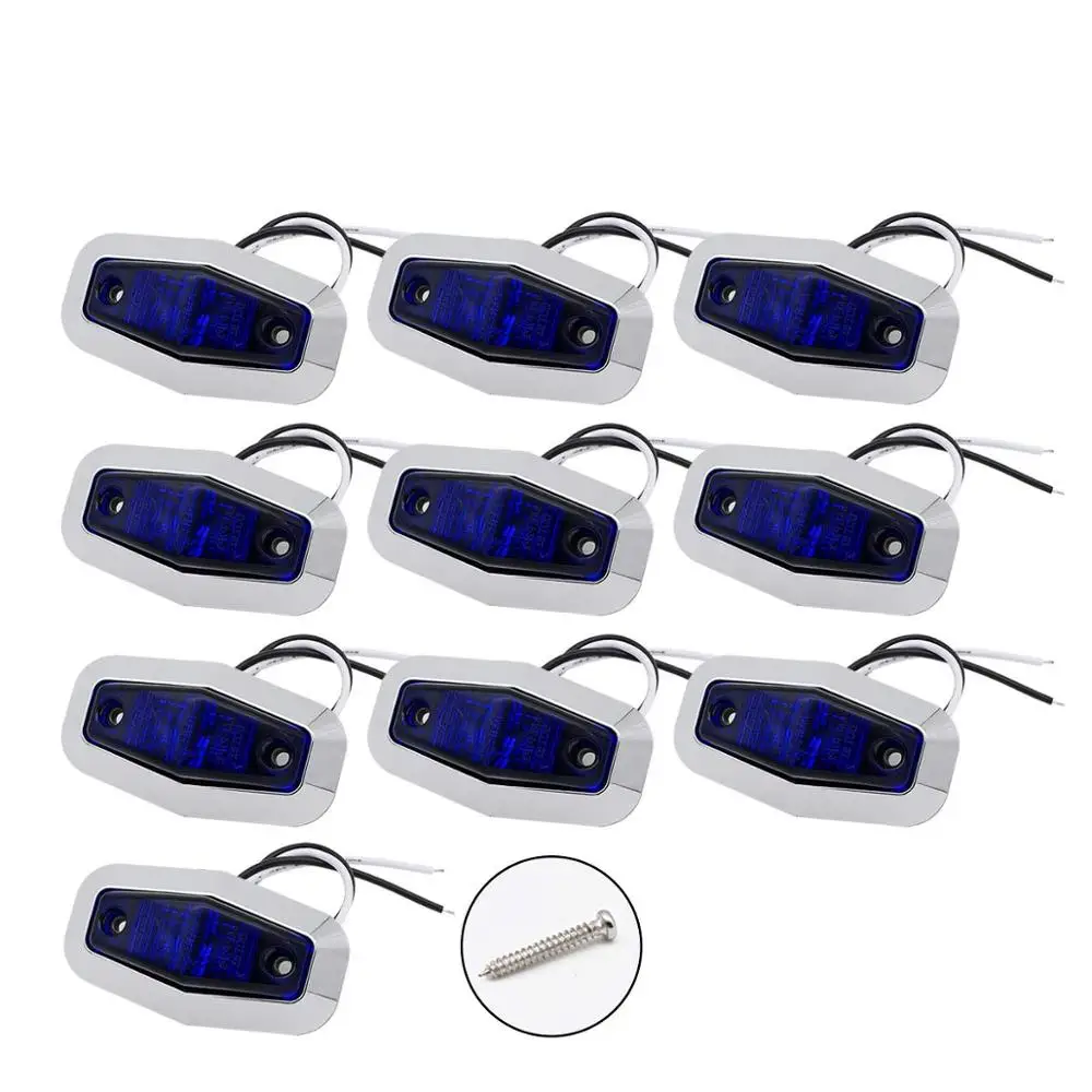 Fuleem 10 шт. хромированная рамка 2 5 дюйма синяя светодиодсветодиодный лампа для
