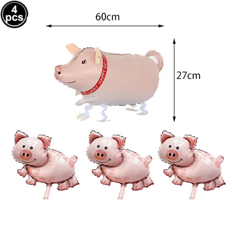 

Farm Themed Pig Birthday Party Decor Animal Pig Foil Ballons 40inch Writeable DIy Balloon Baby Shower Farm Birthday Decortion
