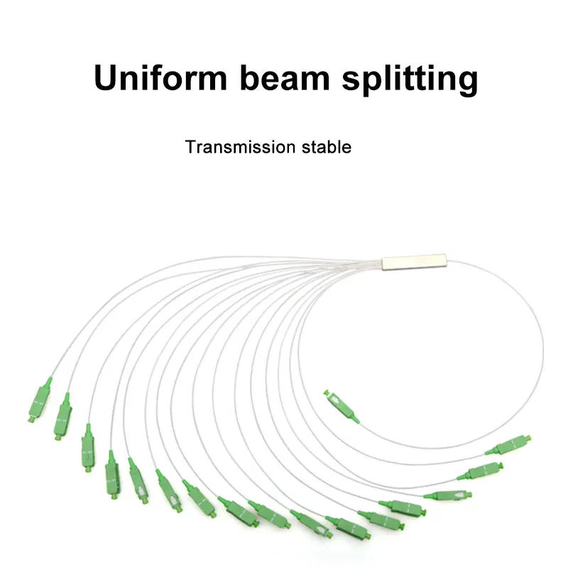 Tanie ONTi 10 Sztuk/partia 1X16 / 1X8 PLC SC/APC SM 0.9mm G657A1 Pcv 1m FTTH światłowodowy Splitter