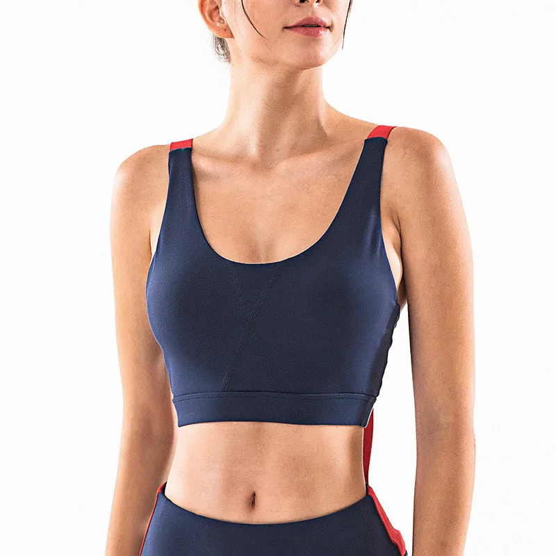 

2019 Women's Fitness Yoga Bra new European and American women's sports bra Beauty chest yoga bra fitness shock-proof bra