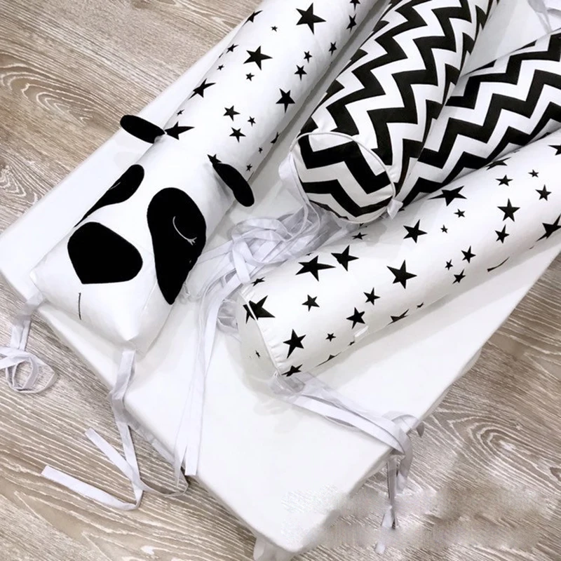 Бампер для детской кроватки плюшевые подушки подкладка защитная подушка с