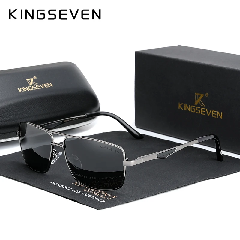 KINGSEVEN 2021 брендовые классические квадратные поляризационные солнцезащитные очки