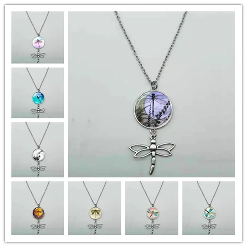 Новинка 2020 года модная подвеска в виде насекомого мистической синей стрекозы для