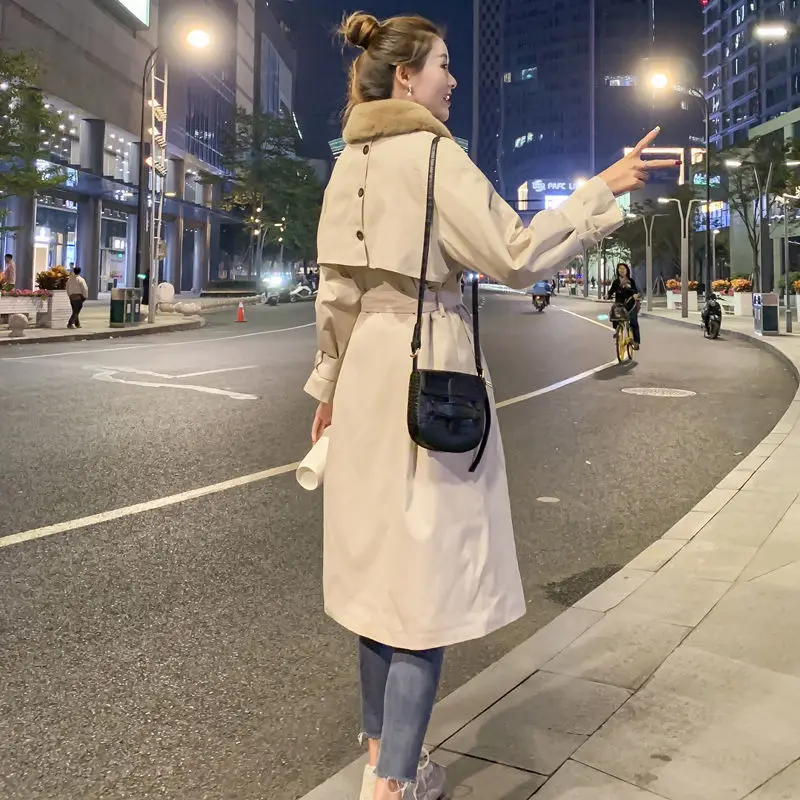 Women's Winter Coats 2022 New Korean Loose Mid-Long Velvet Windbreaker Thick Padded Jacket Tooling Jacket Parkas Women Black Coa