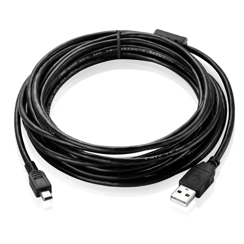 Кабель Bochara USB 2 0 типа Папа Мини 5P кабель M/M из фольги + Плетеный экранированный ПВХ