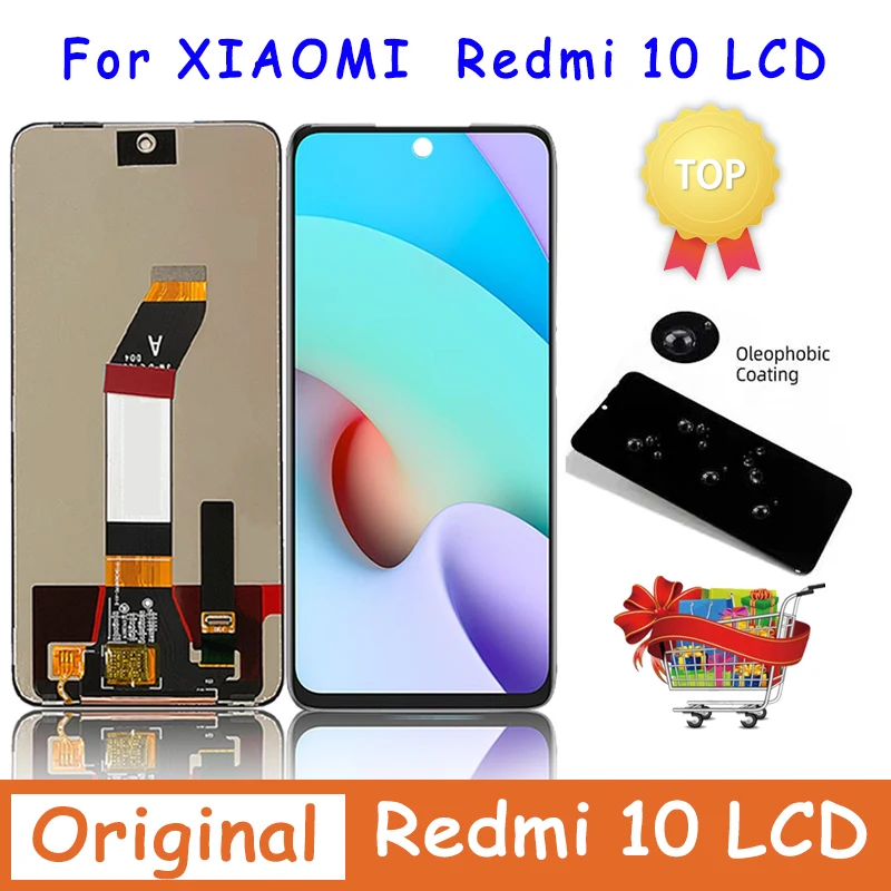 100% протестированный Оригинальный дисплей для Xiaomi Redmi 10 Prime, сенсорный экран, дигитайзер в сборе для Redmi 10, ЖК-дисплей Redmi10 2022, дисплей