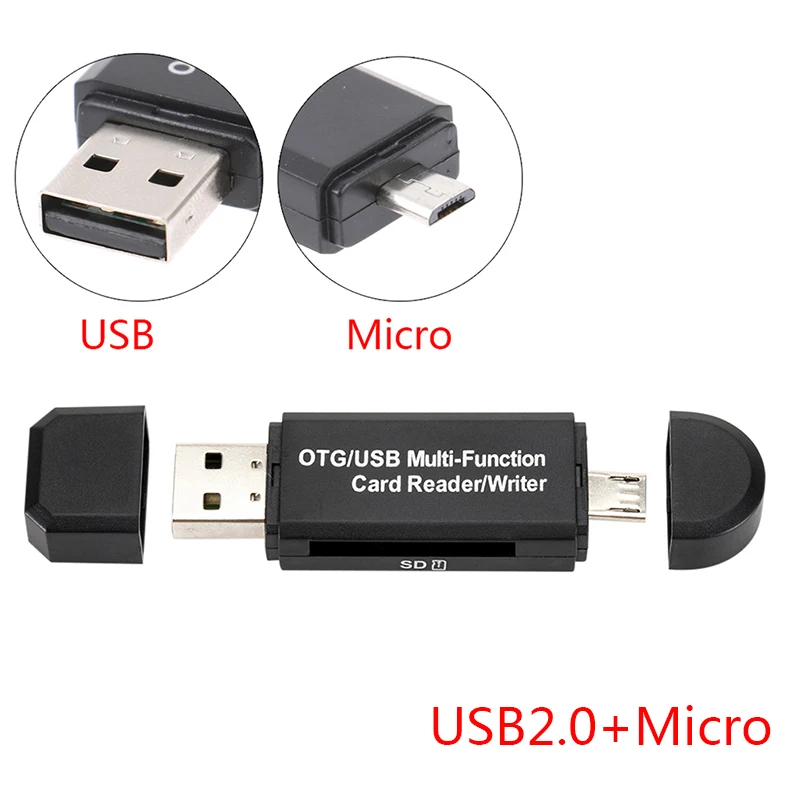 

OTG Устройство чтения карт Micro SD 2,0 для USB Micro SD адаптер флэш-накопитель устройство чтения смарт-карт памяти кардридер