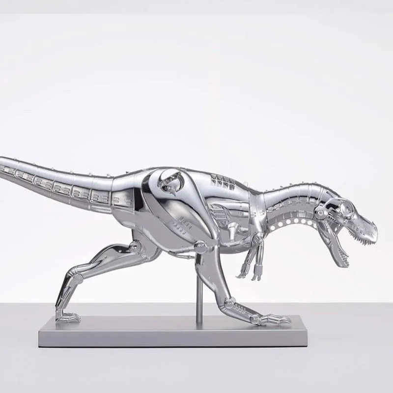 

Sexy Rob Base de la montaa vaca Mechanical Tyrannosaurus Rex Mirror Electroplating Future Dinosaur Art Decoration Sculpture