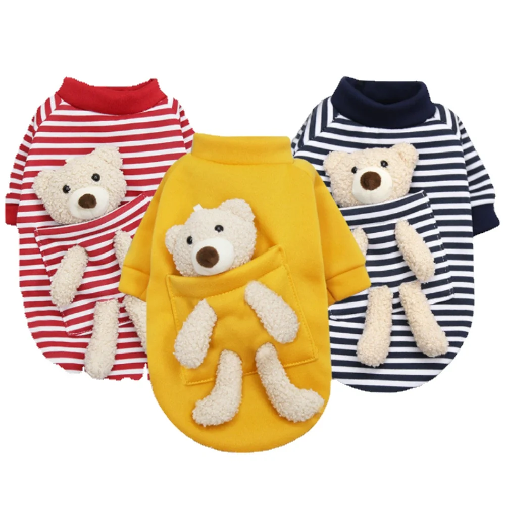

Pet Dog Clothes for Small Medium Dogs,Autumn and Winter Warm Fleece Pullover Sweater Coat,Teddy Chihuahua Puppies Cartoon Jacket