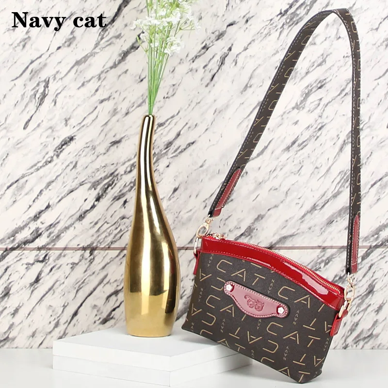 Темно синяя кошка Ретро квадратная сумка женская через плечо сумки женские 2019